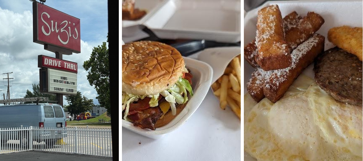 Suzi's Hamburgers Menu
