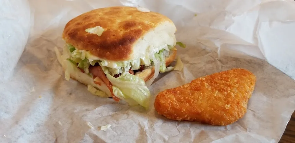 blt Biscuit and Hash Brown