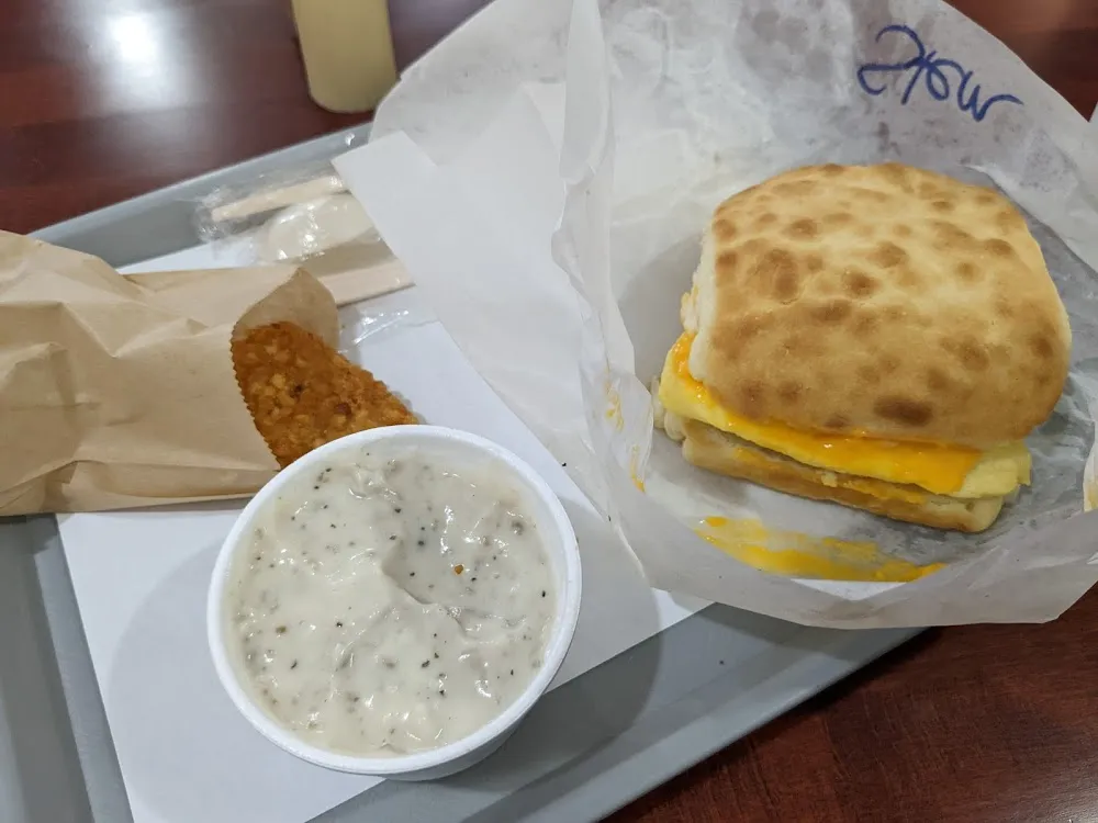 Steak Egg and Cheese Sandwich with Gravy